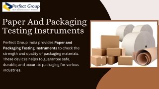 Paper And Packaging Testing Instruments