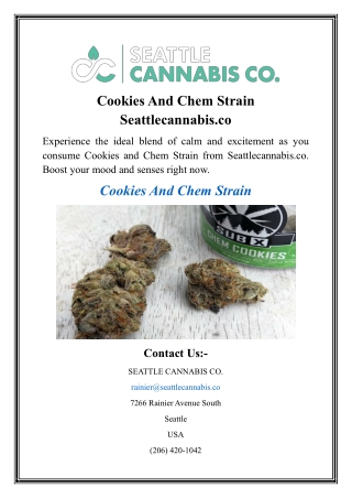 Cookies And Chem Strain Seattlecannabis.co