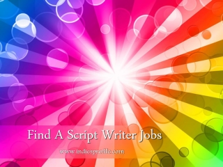 Find A Script Writer Jobs