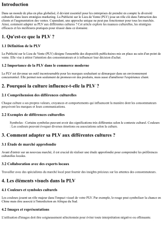 Comment adapter sa PLV aux différentes cultures ?