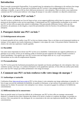 Comment une PLV en bois peut renforcer votre image de marque