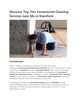 Discover Top-Tier Commercial Cleaning Services near Me in Stamford