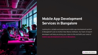 Revolutionizing Mobile App Development in Bangalore – Mariox Software