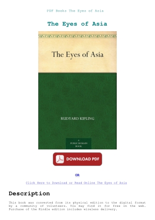 PDF Books The Eyes of Asia