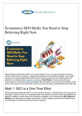 Ecommerce SEO Myths You Need to Stop Believing Right Now