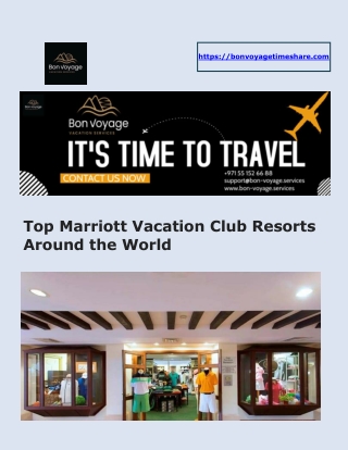 Top Marriott Vacation Club Resorts - Bon Voyage Vacation Services