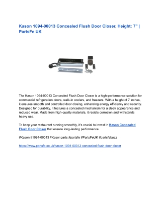 Kason 1094-00013 Concealed Flush Door Closer, Height_ 7_ _ PartsFe UK