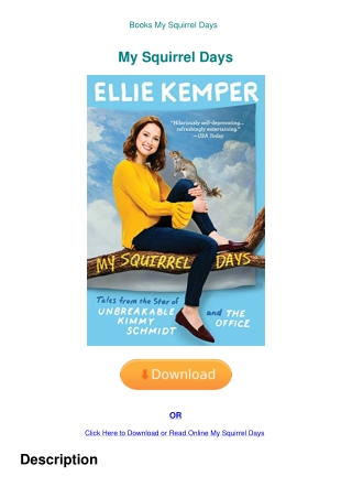 Books  My Squirrel Days