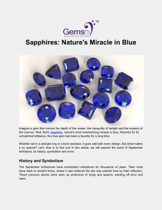 Sapphires_ Nature's Miracle in Blue
