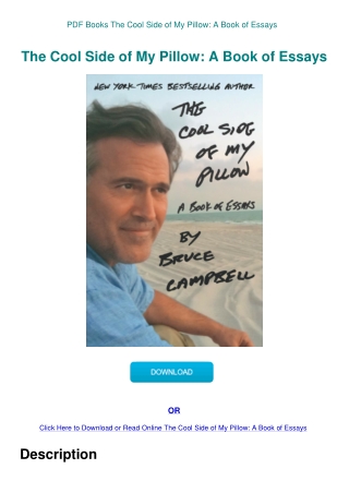 PDF Books The Cool Side of My Pillow A Book of Essays