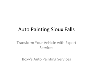 Auto Painting Sioux Falls