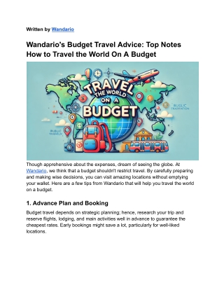 Meta Title_ Explore the World Cost-effectively_ Wandario's Top Advice