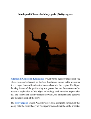 Kuchipudi Classes In Khajaguda
