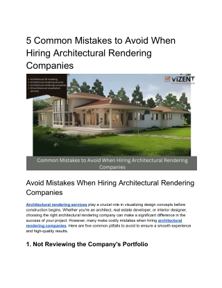 5 Common Mistakes to Avoid When Hiring Architectural Rendering Companies__ off-site vizent kriti
