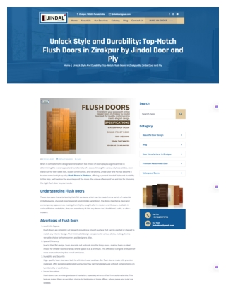 High-Quality Flush Doors in Zirakpur By Jindal Door And Ply