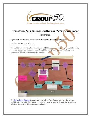 Transform Your Business with Group50's Brown Paper Exercise