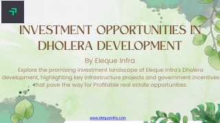 Eleque Infra Presents Exclusive Plots in Dholera Smart City