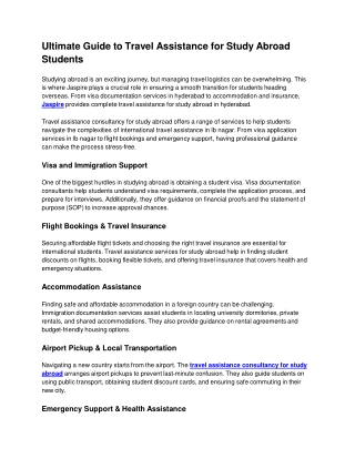 Ultimate Guide to Travel Assistance for Study Abroad Students