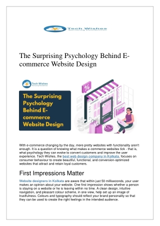 The Surprising Psychology Behind E-commerce Website Design
