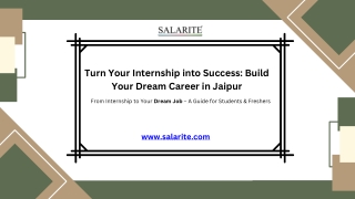 Turn Your Internship into Success Build Your Dream Career in Jaipur