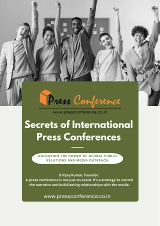 Secrets of International Press Conferences www.prsinternationalgroup.com