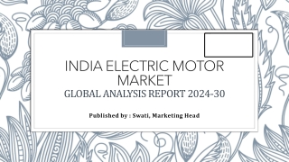 India Electric Motor Market Outlook: Opportunities and Challenges