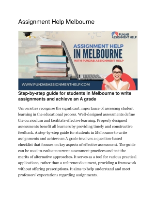 Assignment Help Melbourne