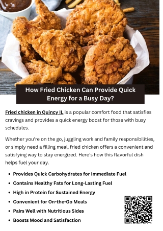 How Fried Chicken Can Provide Quick Energy for a Busy Day?