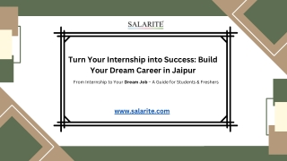 Turn Your Internship into Success Build Your Dream Career in Jaipur