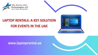 Laptop Rental: A key solution for Events in the UAE