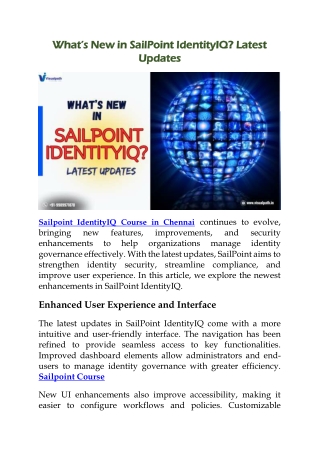 Top Sailpoint IdentityIQ Course in Chennai | Sailpoint Course