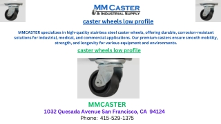 caster wheels low profile