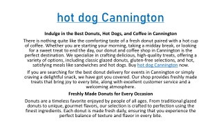 hot dog Cannington