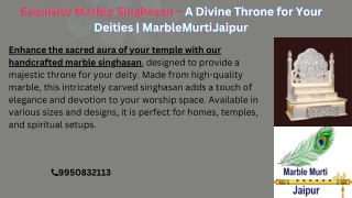 Exquisite Marble Singhasan – A Divine Throne for Your Deities | MarbleMurtiJaipu