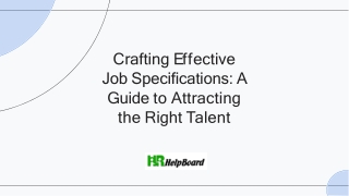 What is Job Specification in HRM