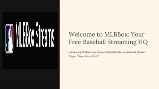 Free Baseball Streaming Website
