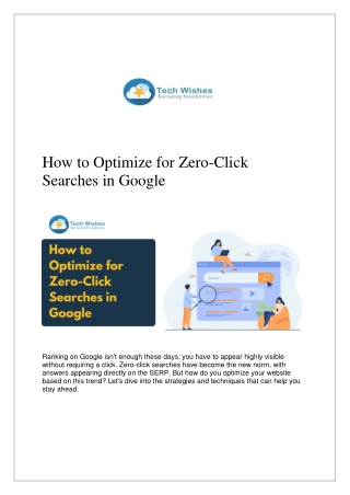 How to Optimize for Zero-Click Searches in Google