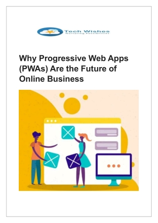 Why Progressive Web Apps (PWAs) Are the Future of Online Business