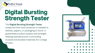 Digital Bursting Strength Tester