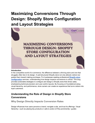 Maximizing Conversions Through Design_ Shopify Store Configuration and Layout Strategies