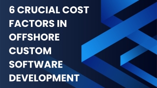 6 Crucial Cost Factors in Offshore Custom Software Development
