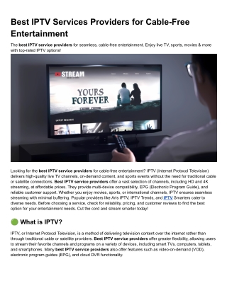 Best IPTV Services Providers for Cable-Free Entertainment (1)