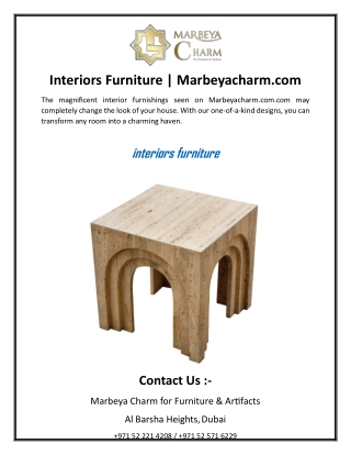 Interiors Furniture  Marbeyacharm.com