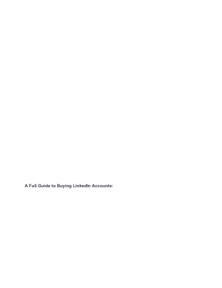 A Full Guide to Buy LinkedIn Accounts _ 100% Verified _ Bulb