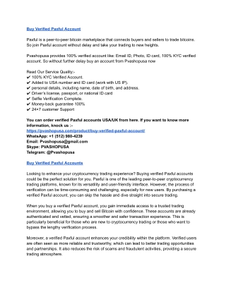 4 Best Places to Buy. Verified Paxful AccountsUSA