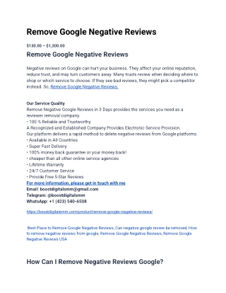 Top 16 Best Sites to Remove Google Negative Reviews