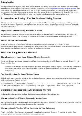 “Expectations vs Reality: The Truth About Hiring Movers”