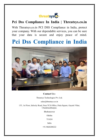 Pci Dss Compliance In India  Threatsys.co.in