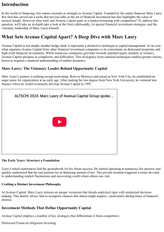 What Sets Avenue Capital Apart? A Deep Dive with Marc Lasry