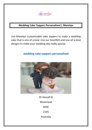 Wedding Cake Toppers Personalised | Manelyn